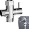 WUBAYI Shower Diverter Valve， G1/2 Brass Shower Splitter Shower Valve with Rubber，3-Way Diverter Valve Replacement Showering Components for Shower System Chrome