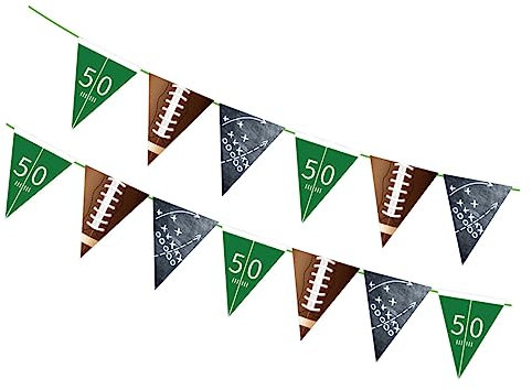 Fußball Wimpel 1 Stück Papier Grün Weihnachten Mottoparty