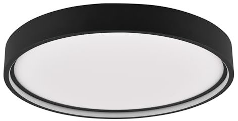 Trio Leuchten LED Deckenleuchte Doha 641310232, Metall Schwarz matt, Acryl, inkl. 29 Watt LED