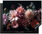 KitchenYeah© Herdabdeckplatte Einteilig Herdabdeckung Abdeckplatte für Ceranfeld Abdeckung Induktionskochfeld Aufrollbare Matte Blumen - Natur - Rosa - Schwarz - Dahlie - 65x52 cm
