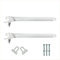 FRAMIG® Coppia braccetti in alluminio per tenda da sole a caduta con kit coppia di occhioli per terminale e viti autofilettanti. (1 - Bianco, Sporgenza 50 cm.)