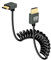GELRHONR Mini HDMI to HDMI Coiled Cable, Ultra Thin Mini HDMI Cable 2.1 Version High Speed 48Gbps, Support 8K@60Hz 3D,for DSLR Camera Camcorder, HDTV, Laptop(Extend up to 3FT) (Down Angle)