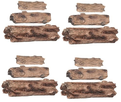 POPETPOP 12 Pcs Simulated Tree Stump Decoration Tree Trunk Model Mini Tree Stump Decor Garden Landscape Decor Mini Garden Decoration Artificial Tree Stump Adornment Mini Garden Ornament