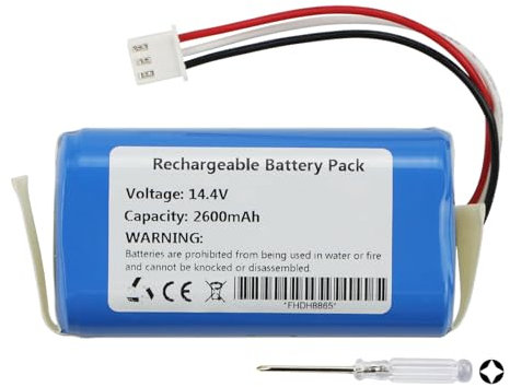 K KYUER 2600mAh MD-C30B LTR300VX Aspiradoras Batería para Liectroux C30B, C30B 2D,Midea M4,B laupunkt XBoost BPK-VCBB1XB,Proscenic Neo 820P 830P D071-INR-CH-4S1P Robot Vacuum Cleaner Battery