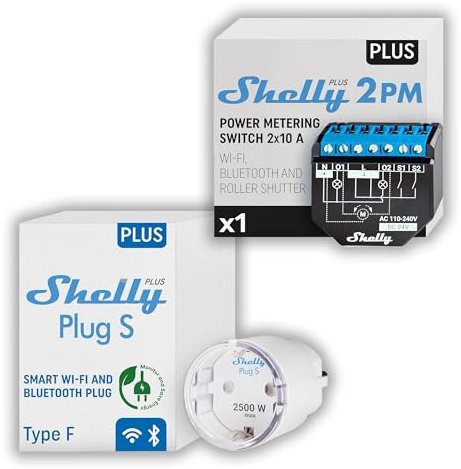 Shelly Plus Plug S + Shelly Plus 2 PM