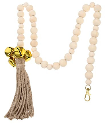 BESPORTBLE 4pcs Wooden Beads Dog Training Doorbell Pet Bell for Potty Training Loud and for Indoor Use Easy for Dogs to Signal When They Need to Go outside