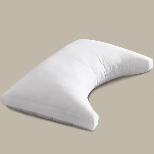 ACCURATEX Seitenschläferkissen für Seiten- und Rückenschläfer, Bezug aus 100% Baumwolle, gefüllt mit Daunen-Alternative, Queen-Size-Bett-Kissen für Schulter-, Nacken- und Kopfstütze, verstellbares
