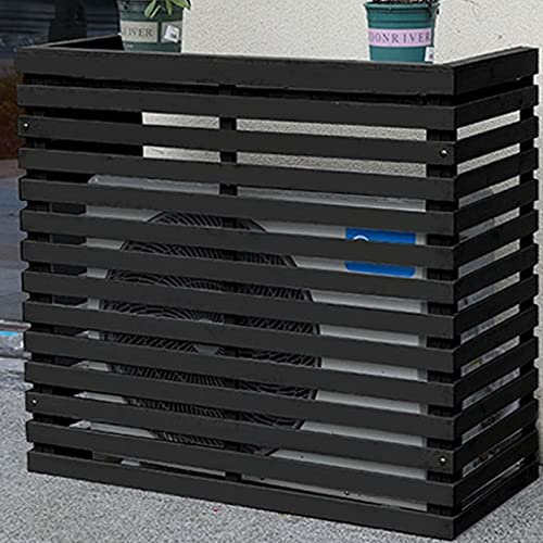 Cubierta de malla de madera para aire acondicionado, marco de unidad exterior, apto para varias escenas, bonsái de aire acondicionado, marco de madera