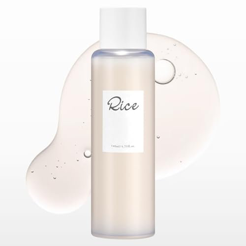 Reis-Toner, Rice Pure Essential Toner 140 ml, Reis koreanischer Hautpflege Toner, Feuchtigkeitsspendend für trockene Haut, Reis Essenz Toner für alle Hauttypen