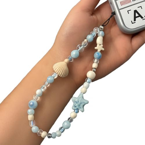GGUFAY étoile de mer Pendentifs pour Téléphones, Bijoux de Telephone Portable, Bracelet Telephone, Dragonne de Téléphone, Charme de Téléphone Femmes Filles