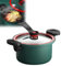 3.5L Non-stick Multi-functional Household Fast Stew Soup Pot, Micro Pressure Crock Pot, Kitchen Vacuum Micro Pressure Stock Pot for Tender Soup and Meat, Compact and Efficient(Green)