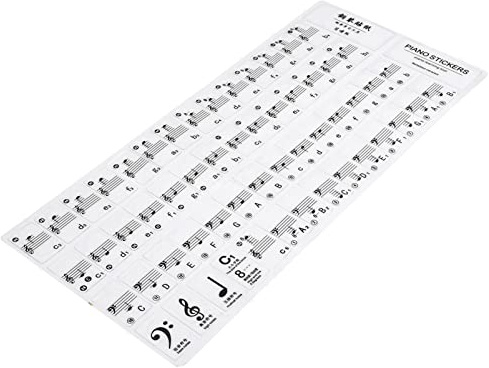 Beaupretty Piano Keyboard Stickers Keys Piano Notes Overlay Keyboard Stickers for Beginners