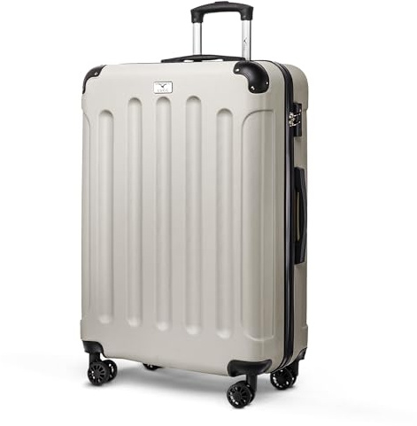 LUGG 28 Inch Suitcase Hard Shell Case 4 Wheel Travel Bag Lightweight ABS Material with TSA Lock Approved for Travel with easyJet, British Airways, RyanAir, Virgin Atlantic, Emirates ect (77x50x29cm)