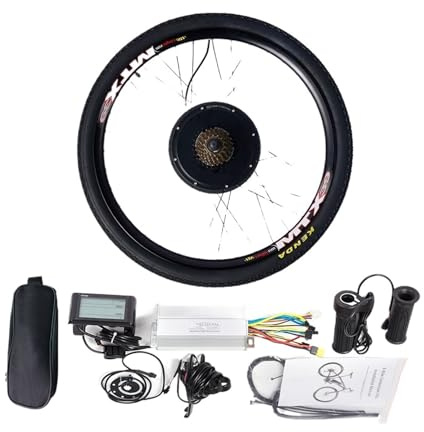 SMTYXS DIY-Elektrofahrrad-Umbausatz, E-Bike 48V 1000W 1500W, 26 Zoll, 27,5, 29, Nabenmotor, Felgen-Kit(48V 1500W No Battery,26in)