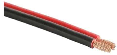 HSQPMGPRJ Cavo Elettrico in Rame a 2 Pin .5/4/6/8mm² Piatto Rosso Nero for Altoparlanti Batteria Inverter Pannello Solare Motore automobilistico for Auto(2 Pin10m,2.5mm2)