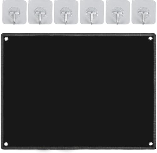 Dexpally Panel de Exhibición de Parches Tácticos Plegable 60x45 cm, con 6 Ganchos y 6 Ojales - Panel Táctico para Parches para Colección Militar, Pared y Equipaje.(Negro)