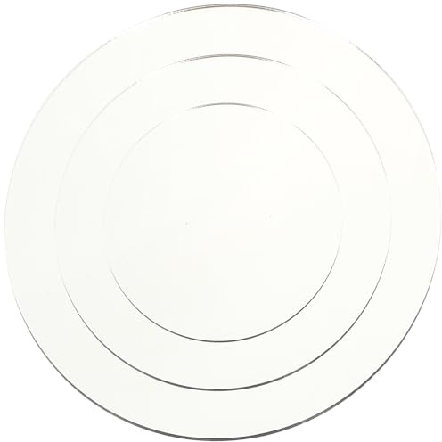 Runde Acrylspiegelplatte 3 Stück mit Reflexionsfunktion | Silber, Poliert, für Parfumflaschen und Kosmetik bei Produktfotos Sowie Schminkspiegeln