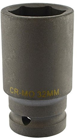 32mm Metric 3/4 Drive Double Deep Impact Socket 6 Sided Single Hex Thick Walled