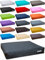 dogsfavorite Hundebett Big Pad aus Kunstleder Hundekissen Hundesofa Hundebetten 100 x 80 cm L dunkelgrau