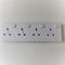 Single/Double to Quad Slim Mains Plug Switched Socket Converter 1/2 to 4 Gang