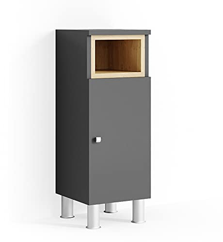Vicco mobiletto bagno Aquis, Antracite/Sonoma, 30 x 81.8 cm