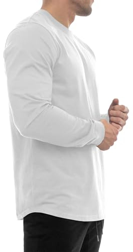 Sixlab® Herren Fitness Longsleeve mit abgerundetem Saum | Langarmshirt für Gym, Training & Freizeit, Regular Fit