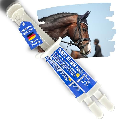 Pasta vitamínica para Caballos I Refuerzo de energía Vitaminas B I Complejo vitamínico B12 Hierro Zinc Lisina I Minerales Fortalecer el Sistema inmunológico I Vitamina E Oligoelementos Oldie Mares 2S