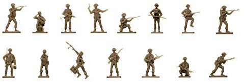 Airfix Model Figures Set - A00763V WWII British Infantry N. Europe - Model Building Kit Accessories, Plastic Model Kits for Adults & Children 8+, Set Includes 48 Unpainted Figures - Dioramas Accessory
