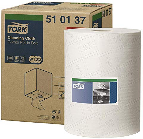 510137 Tork Cleaning Cloth White (single)