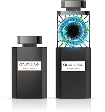 Mini Handheld Fan Portable, Portable Hand Fan Pull-out, Personal Rechargeable Fan Powerful Airflow, Mini Fan with 3 Speeds for Office Outdoor Traveling, Built-in Battery - Black