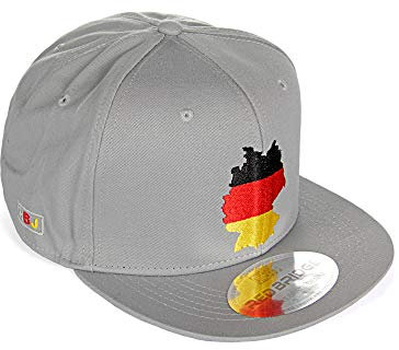 Red Bridge Unisex Snapback Caps Kappe Baseball-Cap Mütze Bestickt Länder Deutschland - Grau