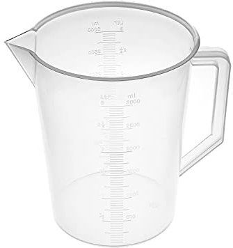 Othmro 3000ml Plastic Measuring Cup, Graduated Beaker Large 3L Measuring Jug with Handle for Baking Cooking Kitchen Lab Measure Tool 1pc