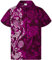 King Kameha Funky Chemise-Hawaienne, Manche-Courte, Maori-Wedding, Violet, S
