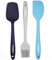ThermoTasty All-in-One Silikon Pinsel-Löffel-Spatelset 3er-Set, Schaber/Teigschneider, Küchenhelfer geeignet für den Thermomix® zum Umrühren, Mixen, Schneiden, Dekorieren, Glattstreichen, Bestreichen
