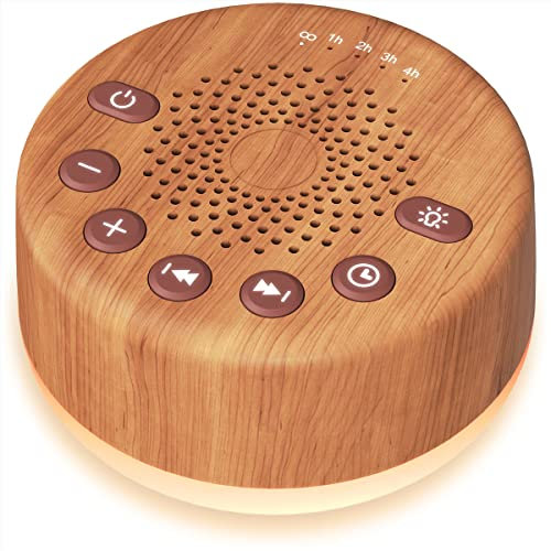 Easysleep Sound White Noise Machine mit 25 beruhigenden Geräuschen und Nachtlichtern mit Memory-Funktion, 32 Lautstärkestufen und 5 Sleep-Timer