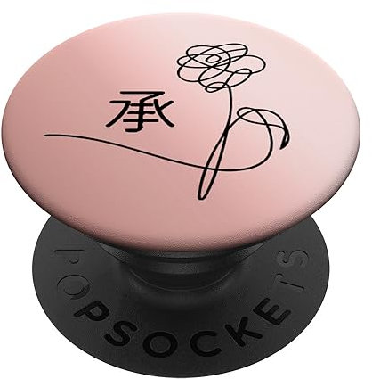 PopSockets Kpop Popsocket Kpop Rosegold Koreanischer Pop Rosengeschenk PopSockets PopGrip: Ausziehbarer Sockel und Griff für Handys/Tablets mit Tauschbarem Top