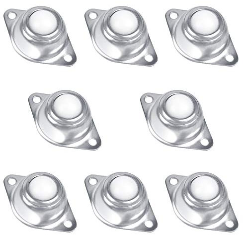 Jubaopen 8 PCS Roulette a Bille Roulement de Transfert Roulement Convoyeur Roulettes pour Meubles Roulette a Bille Nylon Roulettes à Billes de Transfert pour Convoyeur, Transmission, Meubles