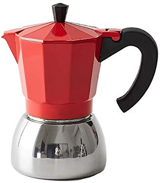 Moke e caffettiere Moka Pot Induction Home Stovetop Moka Caffettiera Caffettiera Caffettiera Ufficio della caffè Elettrodomestico Alluminio (Color : Red, Size : 300ML)