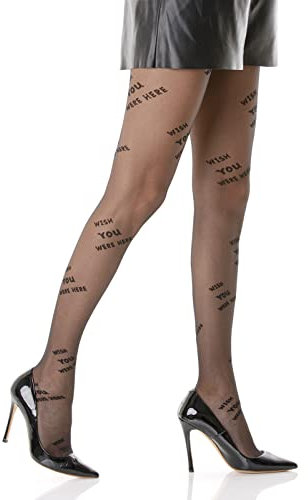 Gi&Gi Damen mode Strumpfhose in Buchstabe 40 Den Made in Italy N.1555 (L/XL)