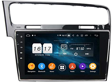 GABITECH Android 10 Autoradio 10,1 Zoll Autoradio HD Touchscreen für VW/Volkswagen Golf 7 2013-2017 mit Bluetooth GPS Navigation Lenkradsteuerung WiFi FM AM Unterstützt Rückfahrkamera und DAB +