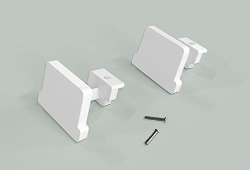 Home-Vision Gardinenschiene Vorhangschiene 1-läufig, 2-läufig, 3-läufig,4-läufig(Serie Y, 2 Stück Endkappen für Weiß Gardinenschiene) Aluminium, Inkl. Befestigungsmaterial, für Schiebevorhang