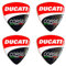 4 Aufkleber aus Harz, 3D-Gel-Aufkleber für Motorrad, Roller, Helm, kompatibel mit Ducati Corse
