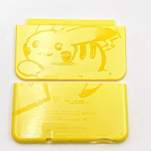 Top Bottom Front Back Housing Shell Case Cover Replacement for New 3DS LL XL Faceplate Cover (Yellow)