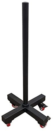 Olympic Weight Plate Vertical Rack, Bumper Plates Storage Stand, Suitable for 2-inch weight plates. Wheels on base for easy movement, Compact Storage, Exercise, Home Gym, Storage Equipment Rack