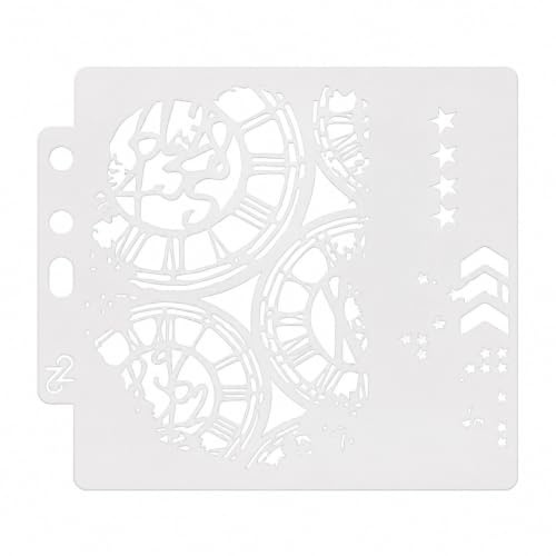 GIVBRO Uhr Zeichenschablonen Malvorlage Schablonen Kuchen DIY Scrapbook Schablonen zum Malen auf Holz, Wand Zuhause