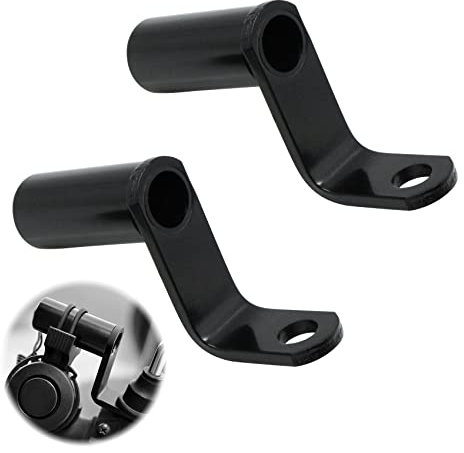 Motorräder Lenkerverlängerung Arbeitsleuchten Halterung Universal - Light Bar Halterungs Lenker Extender für Taschenlampe Rückspiegel Fahrradtacho-Halterung Scheinwerfer (2 Stück, Schwarz)