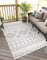carpet city In-& Outdoor Teppich - 240x340 cm - für Innen-& Außenbereich - Wetterfest Balkon-Teppich, Terrasse, Flur, Küche - Wohnzimmer-Teppiche - Hochtief/ 3D-Effekt - Ethno-Look in Creme