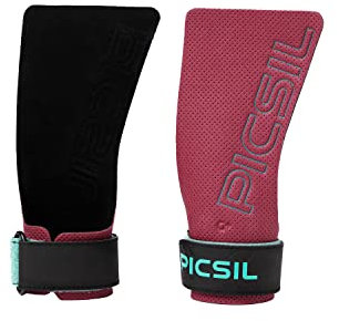 PICSIL Azor Cross Training Grips, Synthetische Hand Grips für Gewichtheben, Muscleups, Pull Ups, Gymnastik, Verhindert Blasen und Risse, Für Männer und Frauen (G+, Wine)