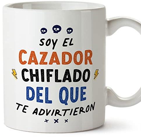MUGFFINS Tazas para CAZADOR hombre - En Español - Todos te advirtieron - 11 oz / 330 ml - Regalo original y divertido