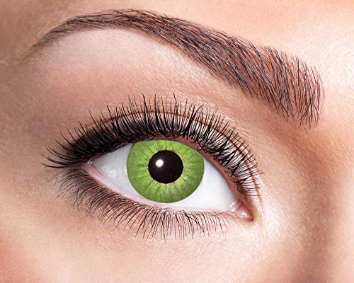 Goldschmidt Kontaktlinse farbig grün | Eine Jahreslinse mit Sehstärke | Dioptrien Halloween Qualitätsprodukt (Electro green, -3,75)